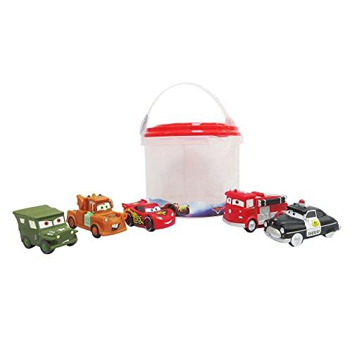 Disney Store set di giochi ufficiale di Disney Pixar Cars per il bagnetto, 5 pezzi, set per bimbi con Saetta McQueen, Cricchetto, Red, Sceriffo e Sergente - Per bimbi dai 6 mesi in su