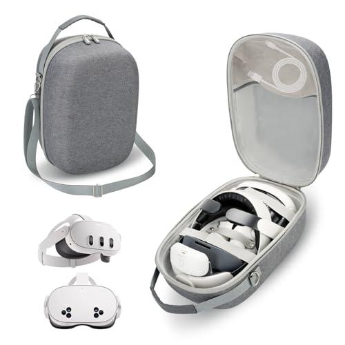 G-STORY Grande custodia per Meta Quest 3/3S, custodia morbida compatibile con BOBOVR S3 Pro/Cintura per batteria Kiwi e altri accessori, borsa rigida per viaggi e conservazione