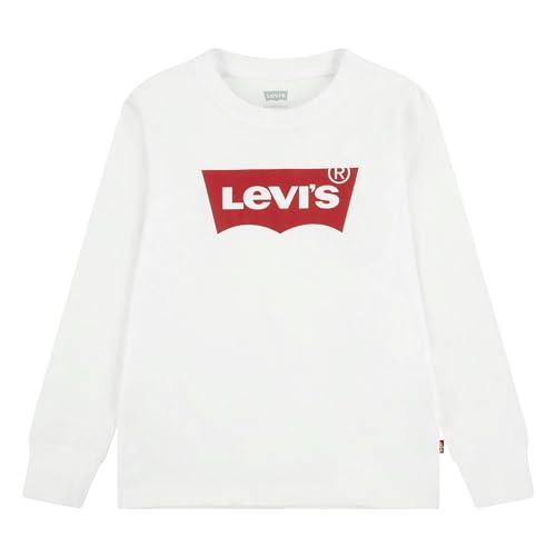 Levi's Lvb L/S Batwing Tee, Maglia a maniche lunghe Bambini e ragazzi, Bianco (White), 12 anni