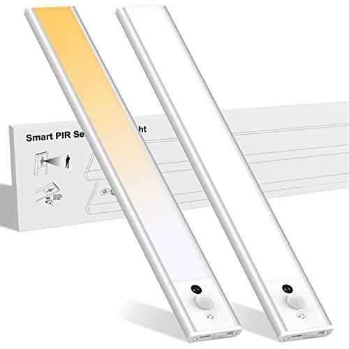 Mycket Luce Armadio126 LED con Sensore, 3 Temperature di Colore Dimmerabile, Luce Notturna con Onda Della Mano Attivata, USB-C Ricaricabile, Luce Notturna Lampada per Cucina Guardaroba Armadi