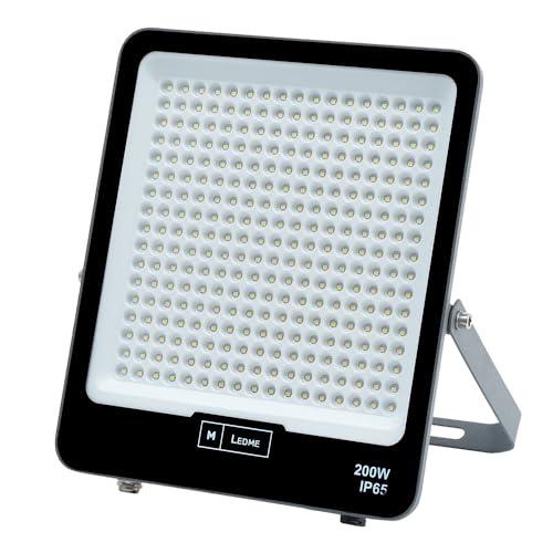 M Ledme - Faretto Proiettore Led Napoli Plus 200W, 24.000 lumen, IP65 dimmerabile, Colore Luce Neutra (4500k), illuminazione esterna, uso giardino, cortili, parcheggio, hotel, navi ecc. LM6817