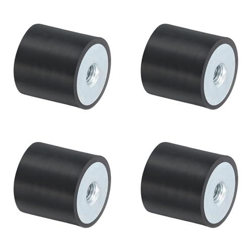 QUARKZMAN 4 Pezzi 30 x 30mm M8 Ammortizzatori in Gomma Supporti Filettatura Femmina, Supporti Isolanti Antivibrazione Sostituisce Cuscinetti Antivibranti Blocco Base Piatto Silenzioso