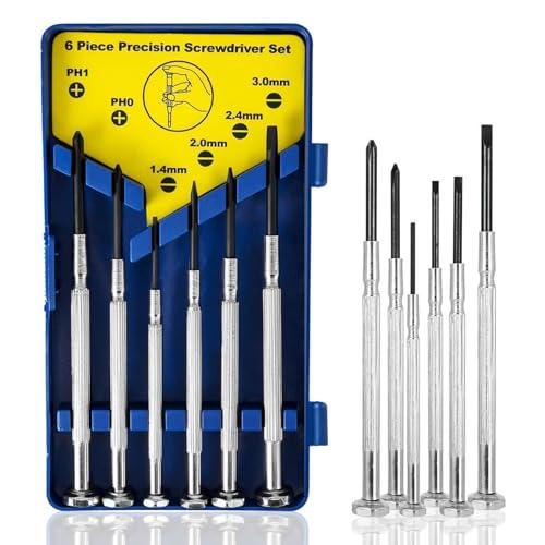 Set di Cacciavite per Occhiali 6 in 1,Set di Cacciaviti Orologiaio, Set Cacciaviti Precisione, Adatto per La Riparazione di Strumenti di Precisione,Come Orologi e Occhiali.