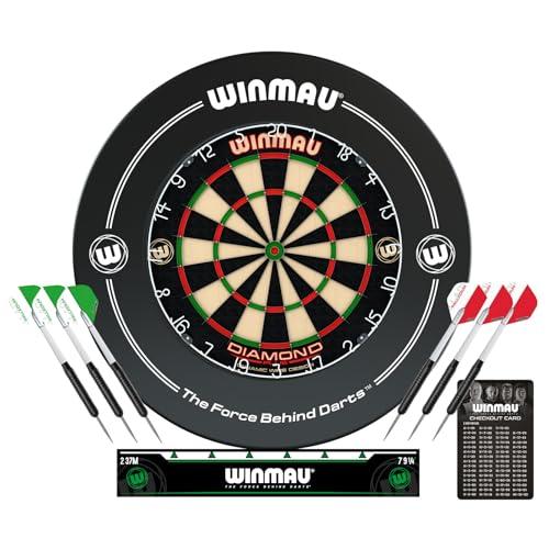 WINMAU Diamond Plus Set di bordi per bersaglio per freccette - Accessori professionali per freccette - Include Diamond Plus Bersaglio, Surround, 2 set di freccettes di precisione e altro ancora
