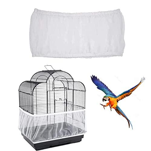 Copertura per Gabbia di Uccelli in Rete di Nylon, Bird Cage Seed Catcher per Uccelli Pappagalli Ventilata e Antipolvere, Per Gabbie Circonferenza di 140-220 cm