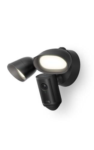 Ring videocamera Pro con proiettori (Floodlight Cam Pro, ultimo modello) | Videocamera di sicurezza esterna | Retinal 4K, Zoom 10x, 2000 lumen | Prova gratuita di 30 giorni piano d'abbonamento Ring