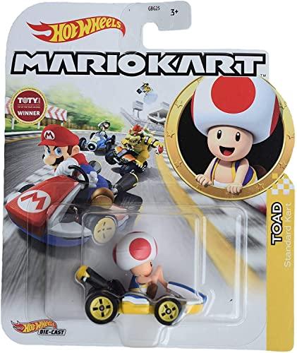 DieCast - GJH63 - Modellino TOAD Standard Kart Funghetto Fungo da SUPER MARIO KART Die Cast - Multicolore - 1/64 5cm
