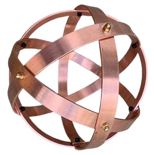 Genesa Crystal Rame 16cm di diametro con fasce 15x2mm, intrecciate simmetricamente e fissate con dadi ciechi in ottone.