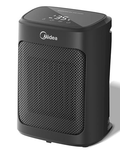 Stufetta Elettrica Da Tavolo Midea, Termoventilatore Ceramico PTC Da 2000 W Con 4 Modalità, Stufetta Portatile, Silenziosa E Potente, Protezione Da Surriscaldamento e Ribaltamento, Timer 24 Ore, ECO