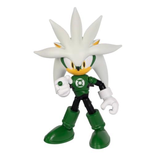 DC X Sonic Action Figure di Silver nei panni di Green Lantern 13cm, Licenziata Ufficialmente da Jakks Pacific, Altamente Articolata e dal Design Dettagliato, Confezione da Collezione
