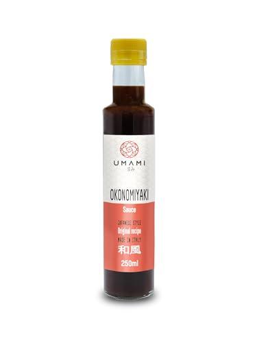 Umami Salsa Okonomiyaki 250ml, con frutta e verdura BIO, elaborata con Salsa di Soia Artigianale prodotta in Giappone, senza conservanti, coloranti ne OGM