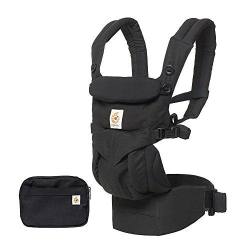 Ergobaby Omni 360 Marsupio Neonati Ergonomico, 4-Posizioni Porta-Bebe per 0 Mesi a Bambino 20kg, Pure Black