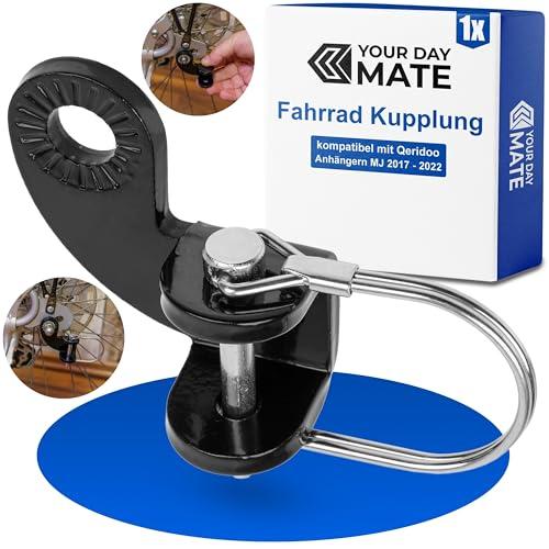 Gancio di traino per bicicletta, 1 pz, Nero, con stecca di sicurezza, compatibile con Qeridoo Speedkid, Sportrex, Kidgoo, MY 2017-2022, gancio di traino per bicicletta, adattatore per timone