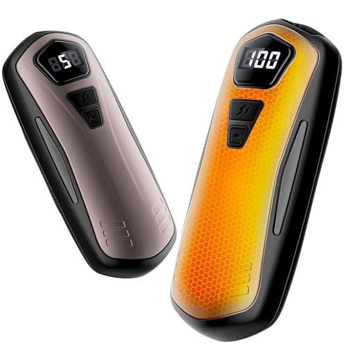 Scaldamani Ricaricabile,2 in 1 6000mAh Scalda Mani Portatile Elettrico, 5 Livelli di Riscaldamento,Scaldamani Usb Riutilizzabile,Regali di Natale per Campeggio All'aperto, Caccia,Raynauds