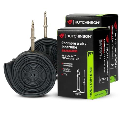 HUTCHINSON - Camera d'aria - Standard - Innertube - Resistenza e antiforatura - Bicicletta da strada - Valvola Presta - Spessore 0,9 mm - 48 MM - 26 x 1,70-2,35 - Set Di 2