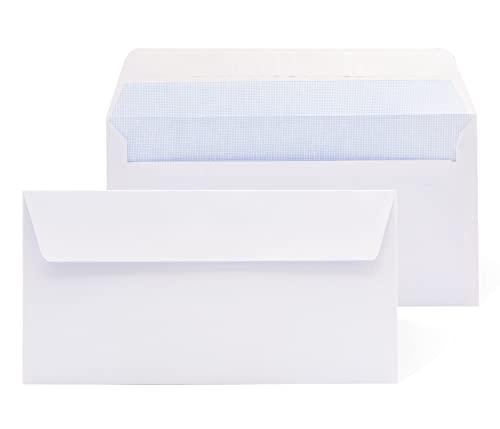 Buste di carta bianca americana, senza finestra autochiusura di striscia di silicone per un facile sigillatura. Adatto per la spedizione di documenti di vari dimensioni - Ofitura (50 bustine)