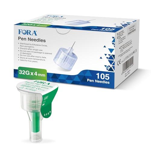 Aghi monouso sterili 32 G 4 mm – 105 pezzi con pellicola protettiva per applicazioni precise in laboratorio, nell'industria, nei cosmetici e nella produzione alimentare