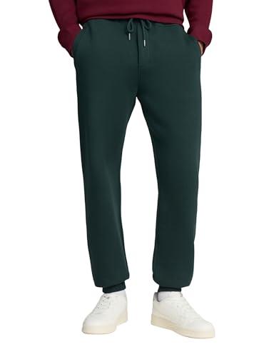 TERRANOVA Pantaloni Tuta Uomo in Felpa Pesante Tinta Unita, Coulisse Regolabile, Tasche Laterali e Tasca Posteriore, vestibilità Regular, Stile Casual – Verde Bottiglia – XL