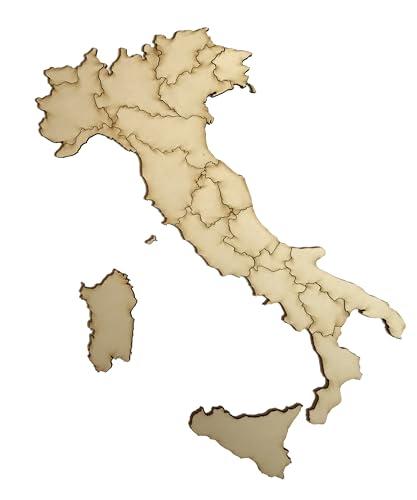 Puzzle carta geografica Italia gioco educativo in legno modello per imparare la geografia divertendosi Mappa penisola italiana Italy