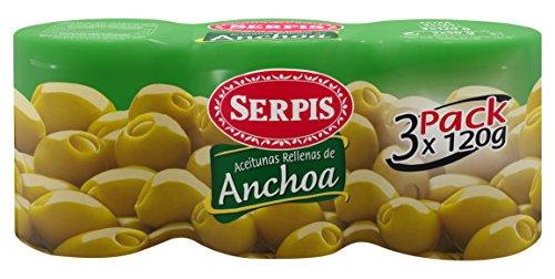 Serpis, Olive ripiene di acciughe, 3 x 120 g
