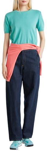 United Colors of Benetton Maglia G/C M/M 1091D10D5 Maglione, Verde, S Donna