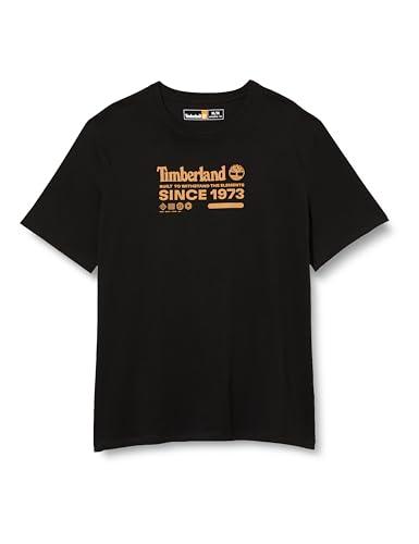 Timberland Short Sleeve Tee 1 Tier3 T-Shirt, Black, S Uomo