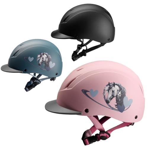 PFIFF, ProtectionX-Casco da equitazione Gioventù unisex, Blu, S