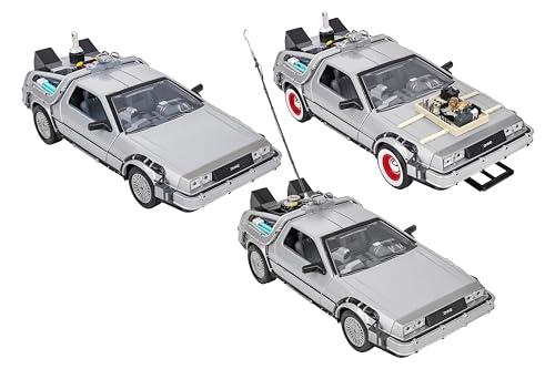 Welly - Trilogia Delorean Back to the Future 1-2-3 - Delorean in metallo da Collezione - Dettagli realistici - Scala 1:24-40771 Globo Giocattoli