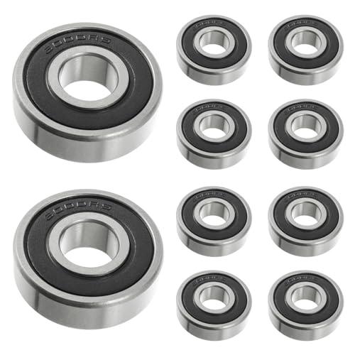 HUAREW cuscinetti a sfera 6000 2RS in acciaio cuscinetto 10 mm x 26 mm x 8 mm, cuscinetti a sfera a doppia schermatura (10 Pcs)