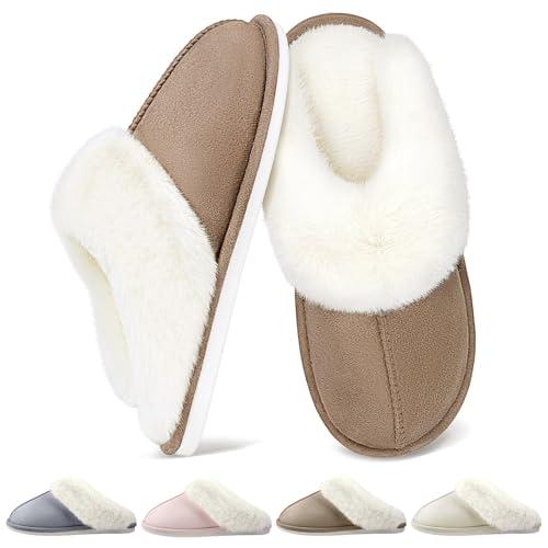 QQSQ Pantofole Donna Uomo Invernali Ciabatte Casa Pelose Calde Inverno Peluche Ciabatte Comode Interne Scarpe di Cotone Morbida Antiscivolo
