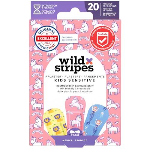Wild Stripes Set di Cerotti per Bambini I Kids Fantasy I Delicati sulla Pelle I Resistenti all'Acqua I Protezione 24 Ore I Motivi Magici I 20 Unità