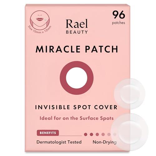 Rael Miracle Invisibili Patch Brufoli - Idrocolloide Pimple Patches, Cerotti Brufoli Viso, Anti Acne, 2 Taglie, Vegano, Cruelty Free (96 Pezzi)