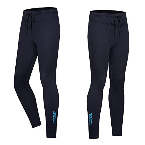 ZCCO Pantalon de Combinaison pour Homme, Pantalon Long en néoprène de 1,5 mm pour Le Surf Kayak Natation Plongée Canoë