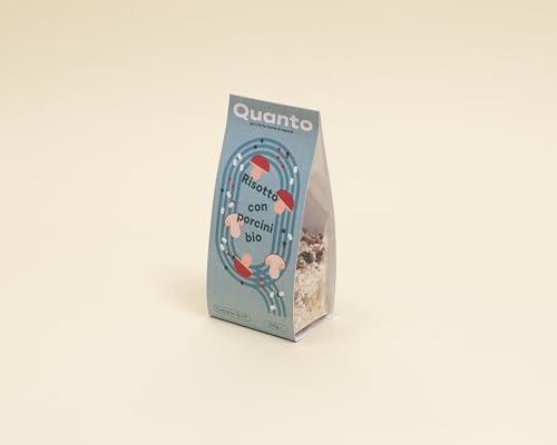 Risotto con Funghi Porcini Bio – Riso Carnaroli Italiano da Agricoltura Biologica – Senza Glutine, Senza Conservanti – 2/3 Porzioni – Pronto in 17 Minuti