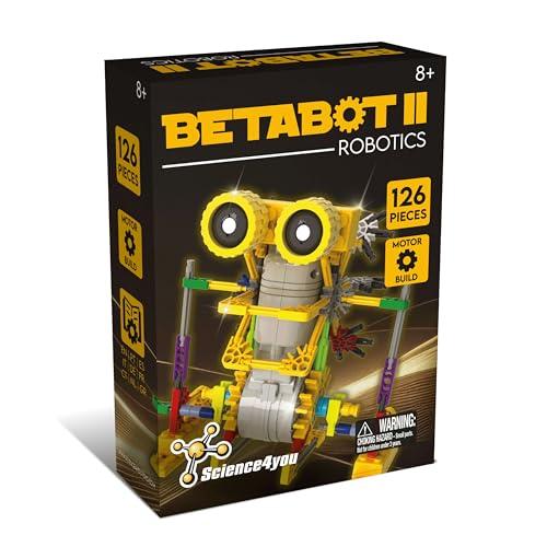 Science4you Betabot - Kit di Costruzione di Robot per Bambini, Costruisci il tuo Robot Ambulante, Kit di Robotica con 126 pezzi, Betabot Nuova Versione, Giocattoli Educativi per Bambini 8 9 10 11+
