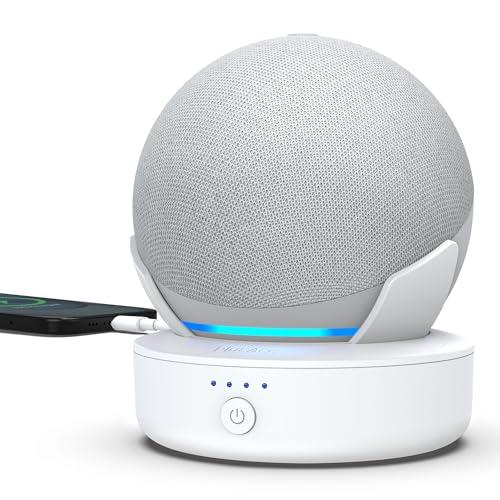 PlusAcc Batteria per Dot 4.&5. Gen - portatile Base Base Accessori (Solo batteria) (Bianco)