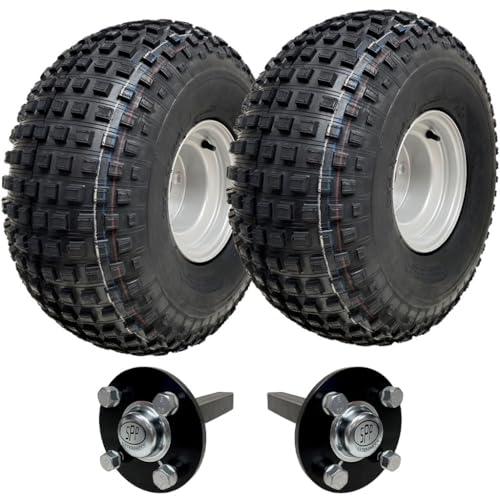 Parnells - Kit Rimorchio ATV - 2 Pezzi 22x11-8 Wanda Pneumatici e Cerchi 7.00x8 4/100 + 2 Pezzi Mozzo 100 mm Pcd, 101 Km/H, 310 kg, Diametro Totale 538 mm - Senza Intoppo - per Strada e Fuori Strada