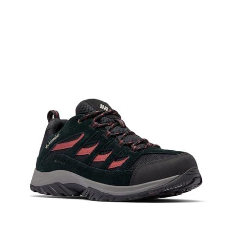 Columbia Crestwood Wp, Scarpe da trekking ed escursionismo impermeabili a vita bassa Uomo, Black/Spice, 44 EU