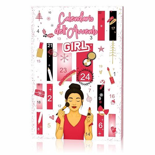 DMC Calendario Dell'Avvento Cosmetici Beauty Make Up 2024, 24 Sorprese Cosmetici Make Up e Skincare di Marchi Top Essence, Rimmel, Douglas Regalo Natale di Qualità per Amanti del Trucco