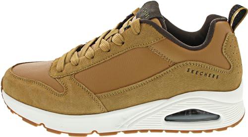 Skechers Uno - Stacre, Scarpe da Ginnastica Uomo, Finitura In Pelle Pu Per Whisky, 43 EU