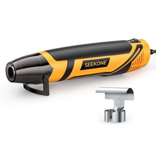 SEEKONE Mini Pistola ad Aria Calda 2 Temperatura 260℃/450℃, Pistola Termica Elettrica 350W Portatile con Protezione da Sovraccarico, Ugello per Creare Candele, Goffratura Artigianale, Riparare