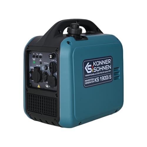 K&S Könner&Söhnen KS 1900i S - Generatore inverter, 2,0 kW, generatore di corrente inverter con alloggiamento silenziato, gruppo di emergenza benzina con avvolgimento in rame, generatore inverter con