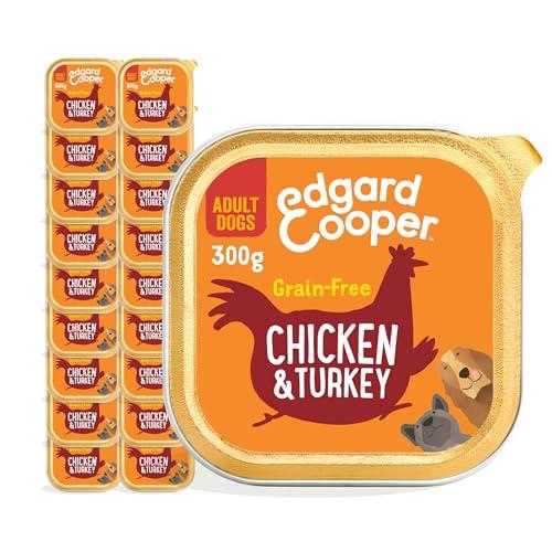 Edgard & Cooper Cibo umido per cani, Adulti, (Pollo/Tacchino, 300g x 18), umido cani, carne fresca e ingredienti naturali, senza cereali, ipoallergenico, senza zuccheri aggiunti