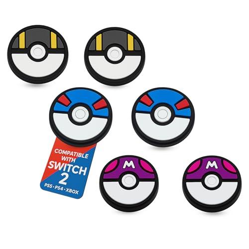MatoSan 6 tappi Thumbstick – Accessori per Switch 2 – Tappi ergonomici Joystick Grip per una migliore presa e precisione – Tappi per pollice per controller (versione 3)