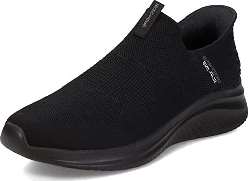 Skechers Ultra Flex 3.0 Smooth Step, Sneaker Uomo, Black Knit Trim, 44 EU