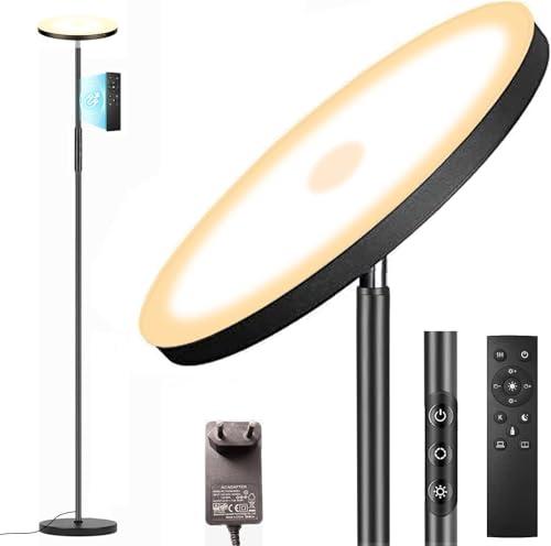 36W Lampada Da Terra Salotto, 3600LM Luminosa LED Piantana Dimmerabile con Telecomando e Touch Control, 2700K-6500K Moderna Lampada Da Terra per Soggiorno Letto Ufficio