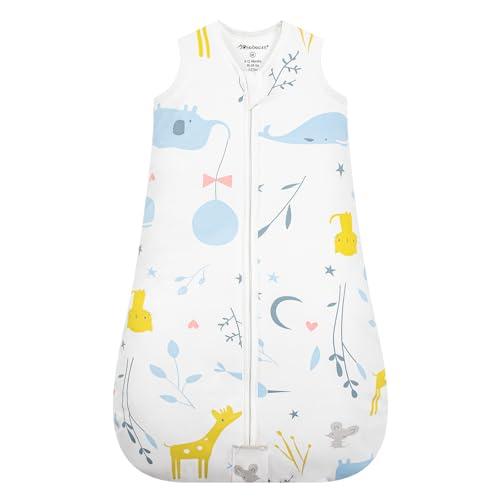 Mosebears - Sacco a pelo invernale per neonati, 2,5 tog, 100% cotone, per diverse misure dalla nascita all'età di 24 mesi (motivo animali, 0-6 mesi)