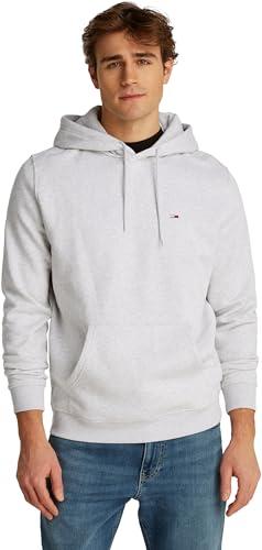 Tommy Jeans Tjm Reg S Flag Hoodie Dm0Dm20742, Felpa con Cappuccio, Uomo, Grigio (Silver Grey Heather), XS