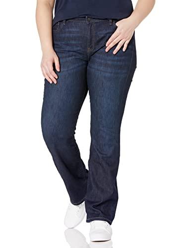 Amazon Essentials Jeans Elasticizzati a Vita Media Bootcut Vestibilità Aderente - Colori Fuori Produzione Donna