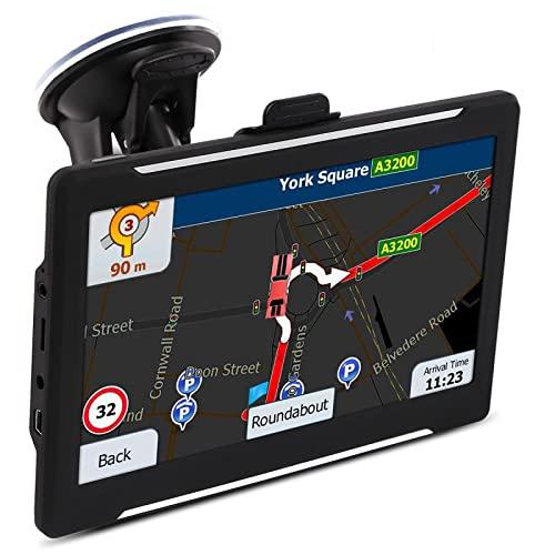 Baceyong Navigatore per Camion, Navigatore Trasmissione, 7 Pollici Touch Screen HD Navigatore GPS per Auto, con Mappa a Vita del Regno EU e UK, FM 8G DDR256M HGV
